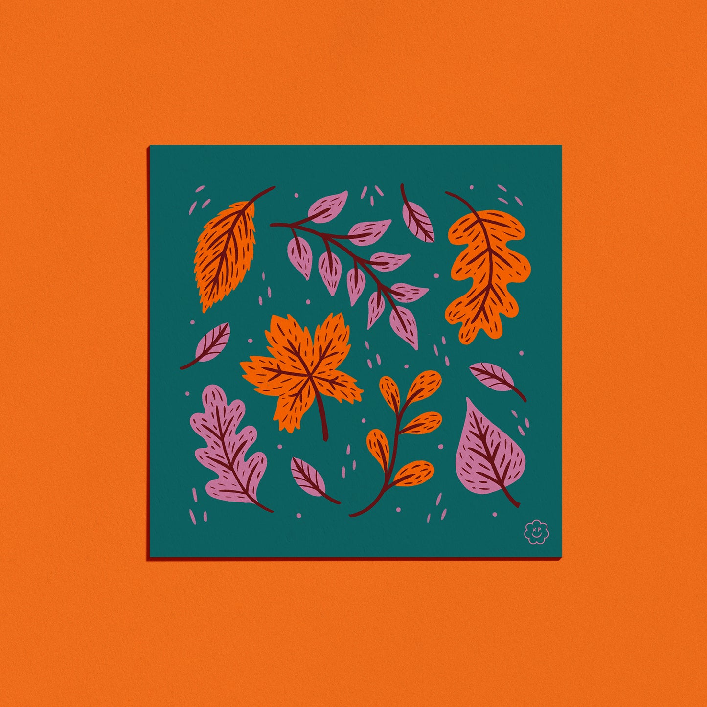 Autumn Leaves - Lavender & Orange