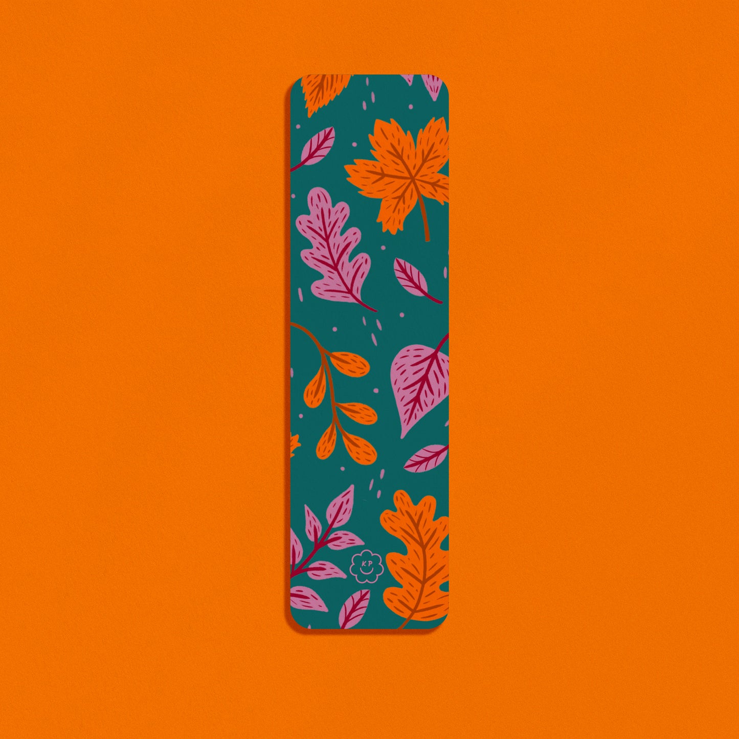 Autumn Leaves Bookmark - Lavender & Orange