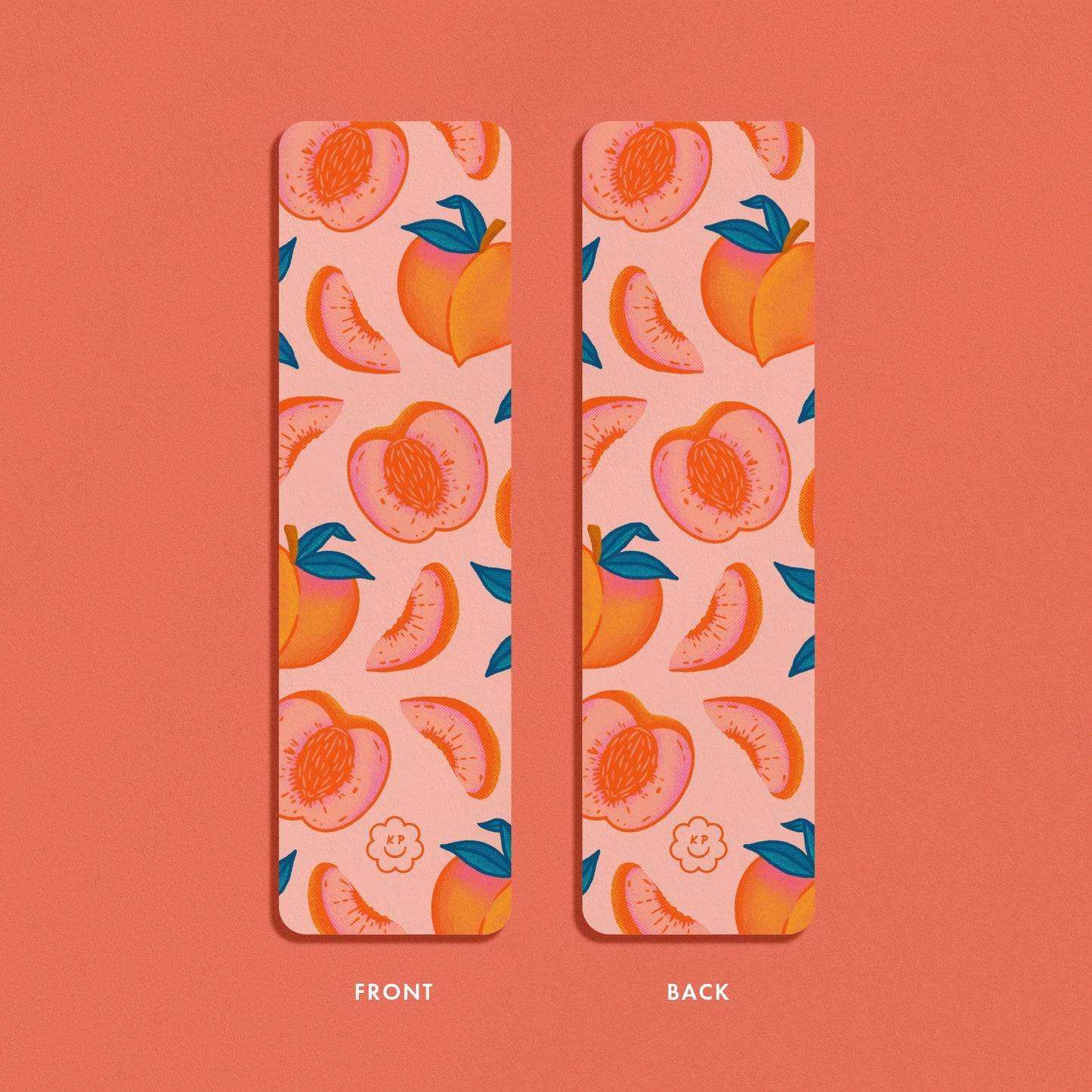 Peaches Bookmark - Peach