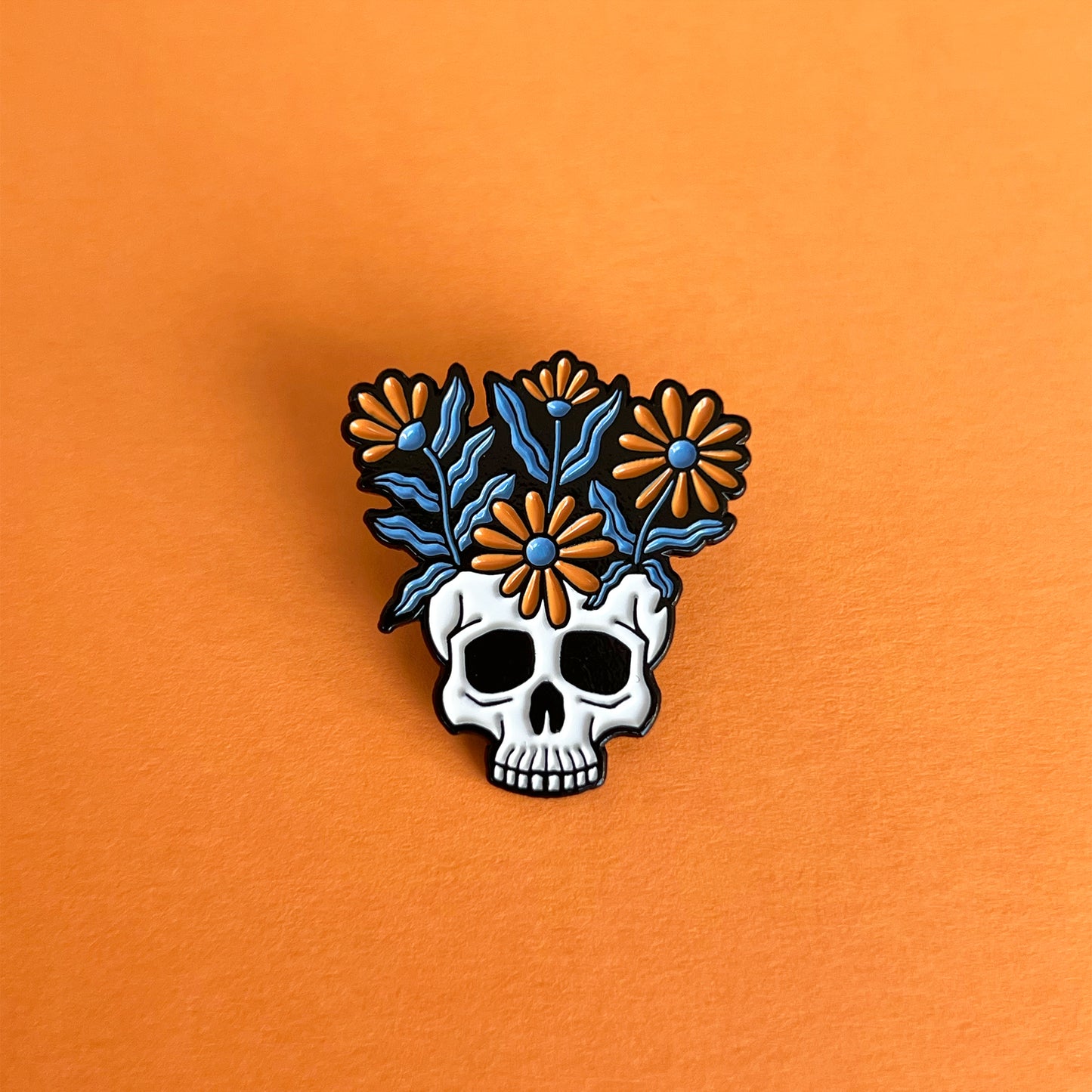 Skull Planter Enamel Pin