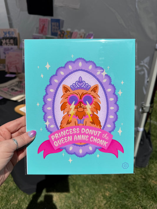 Princess Donut Print - Turquoise