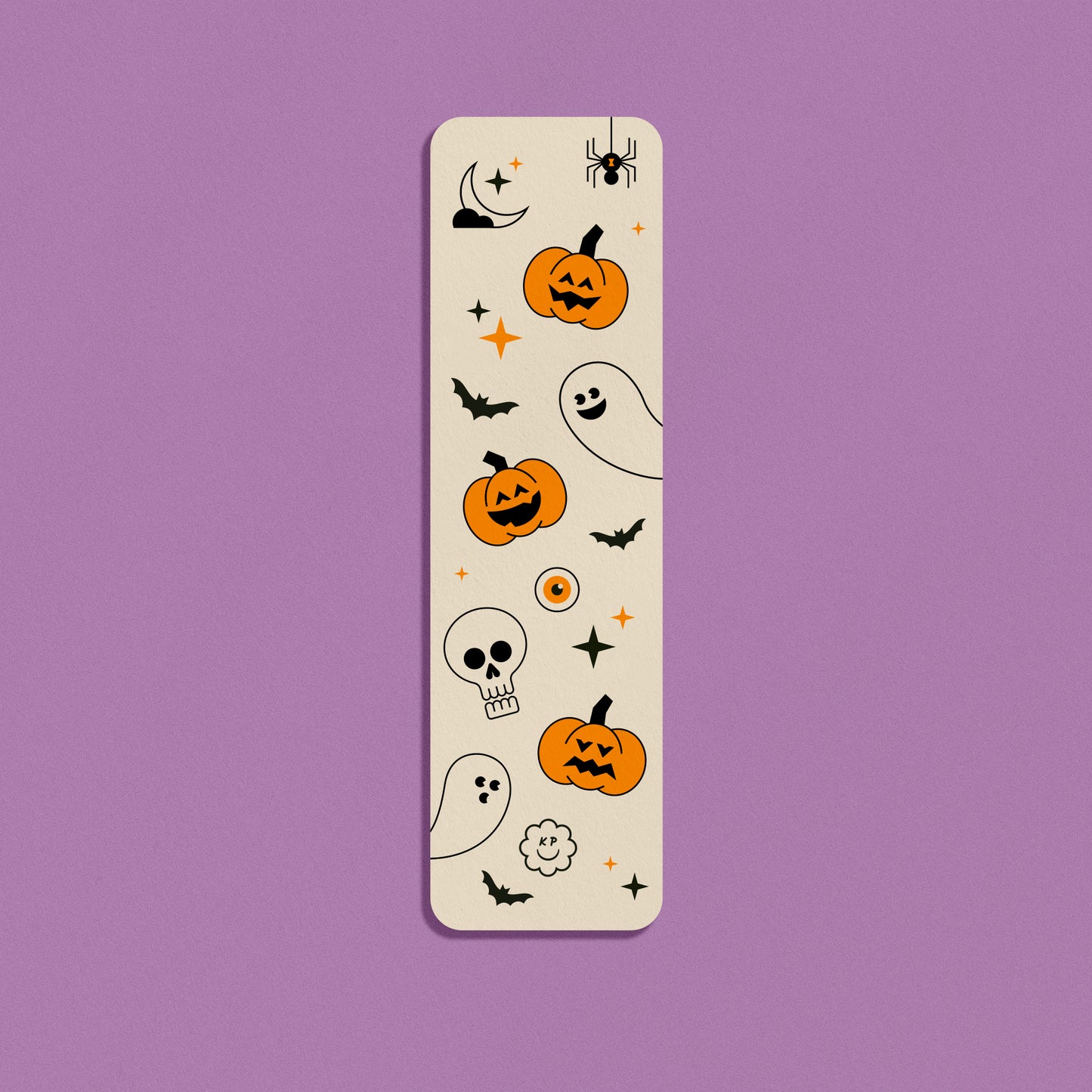 Spooky Halloween Bookmark - Creme