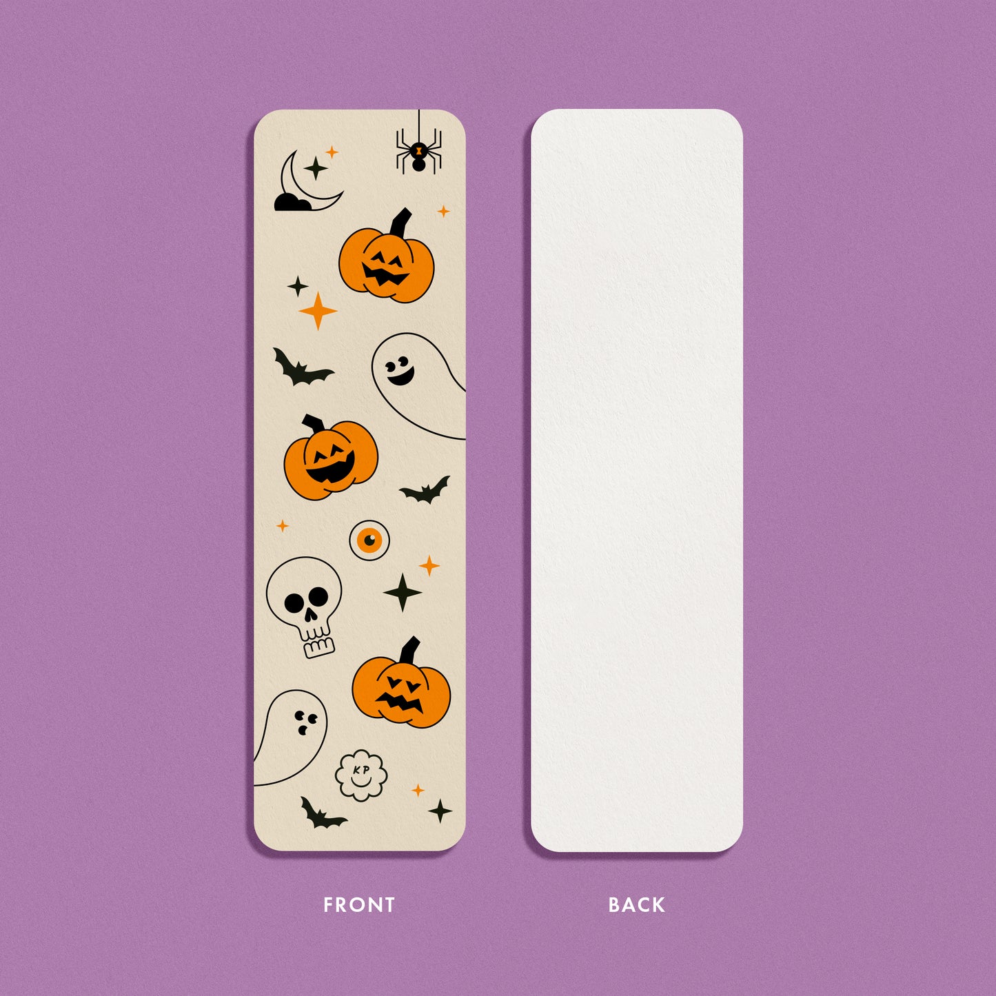 Spooky Halloween Bookmark - Creme