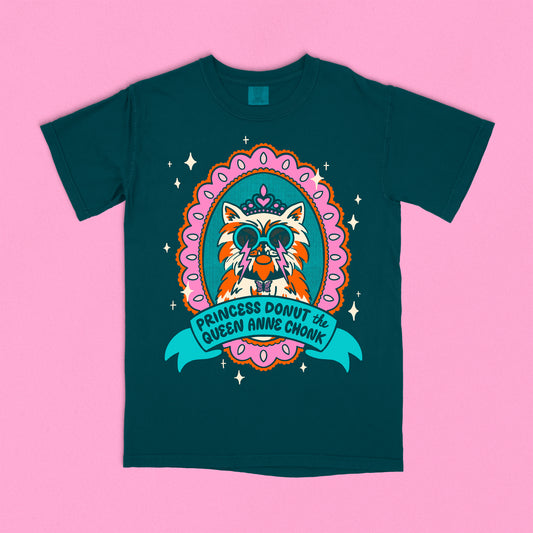 Princess Donut Queen Anne Chonk Graphic Tee - Teal