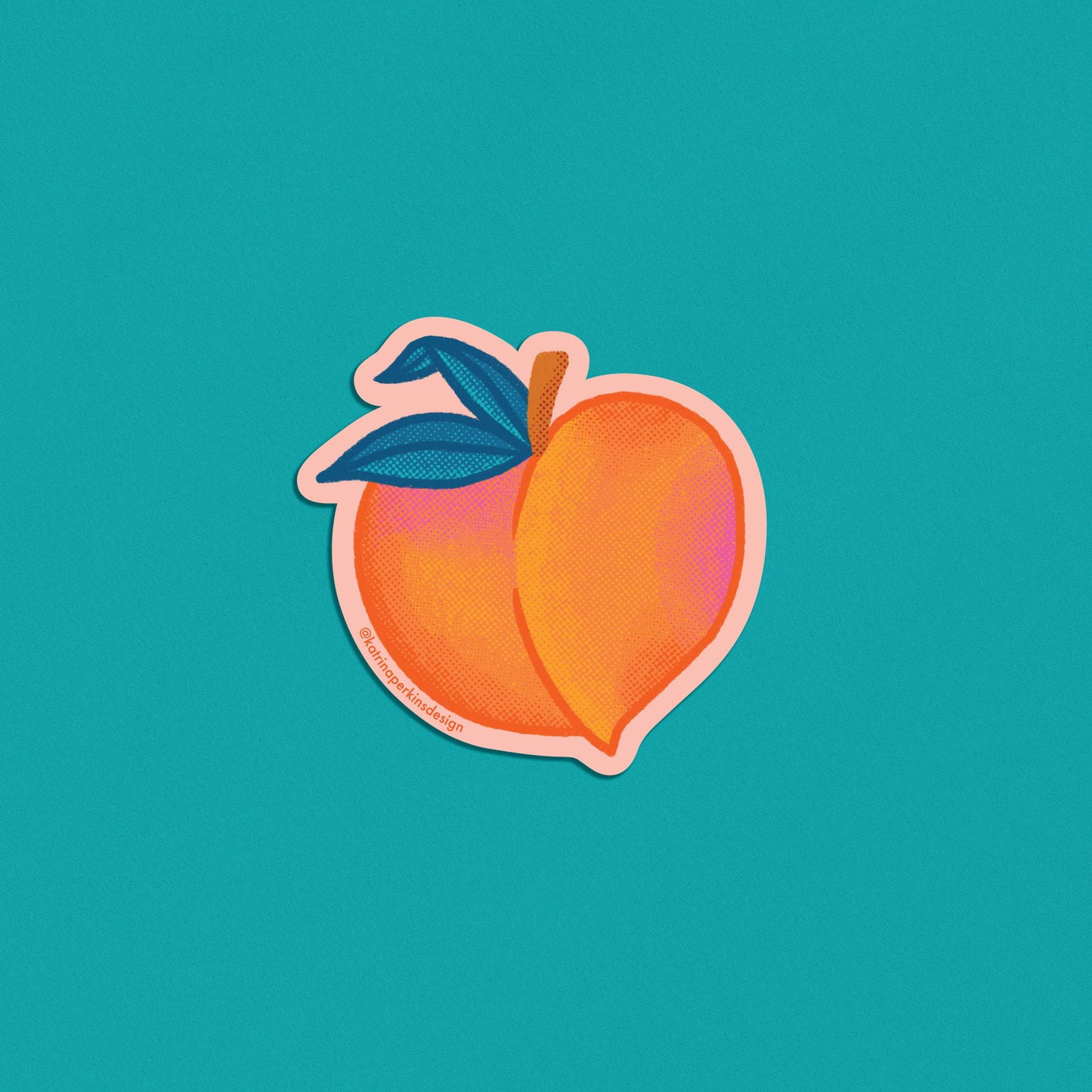 Peach Sticker