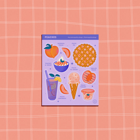 Peaches Sticker Sheet